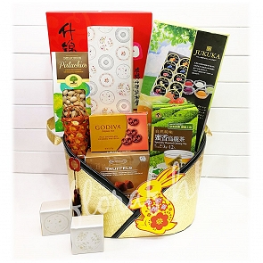 M55  中秋禮籃 - 君悅酒店月餅 Godiva蝴蝶餅 日本果凍  M55  中秋禮籃 - 君悅酒店月餅 Godiva蝴蝶餅 日本果凍